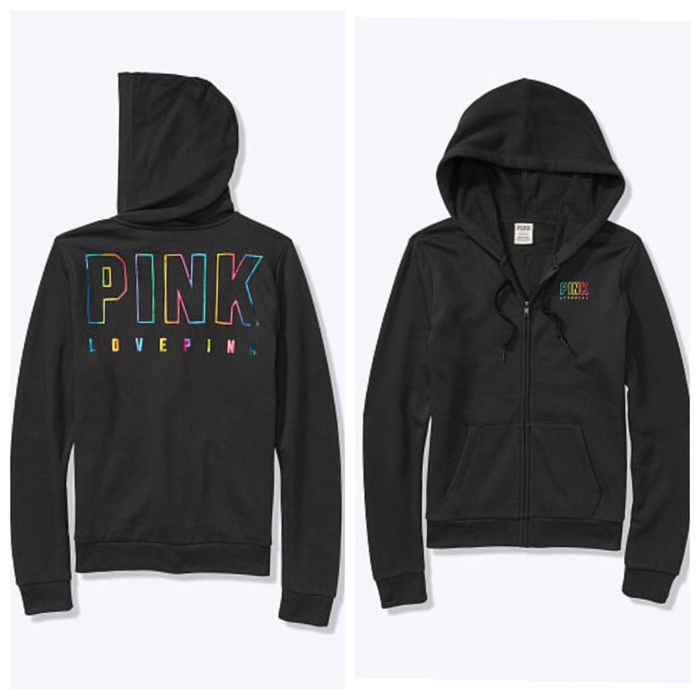- Pink Everyday Lounge Campus Zip  Hoodie